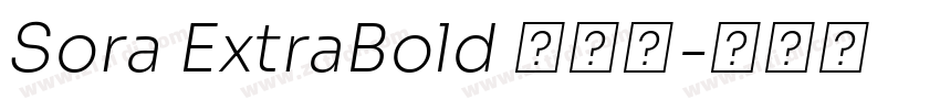 Sora ExtraBold 超粗体字体转换